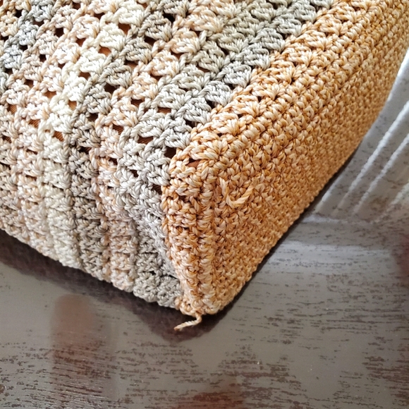 The Sak Hand Crochet Tan Shopping Tote Bag - Picture 7 of 10